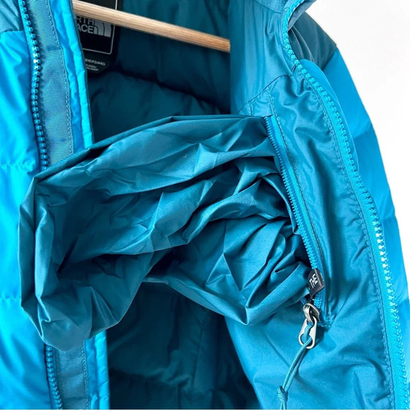 THE NORTH FACE | Nuptse 700 Goose Down Blue Teal Aqua Puffer Jacket Size small - Picture 11 of 16